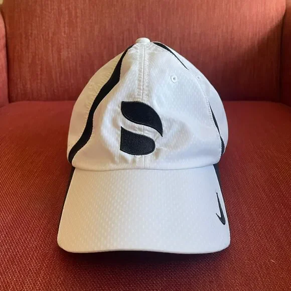 Nike D Dad Men's White Athletic Baseball Cap Embroidered Adjustable Golf Hat - Picture 5 of 9